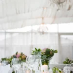 Verre de mariage en cristal et à pied